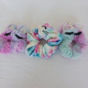 Claire Faux Fur Ombre Unicorn Hair Scrunchies
